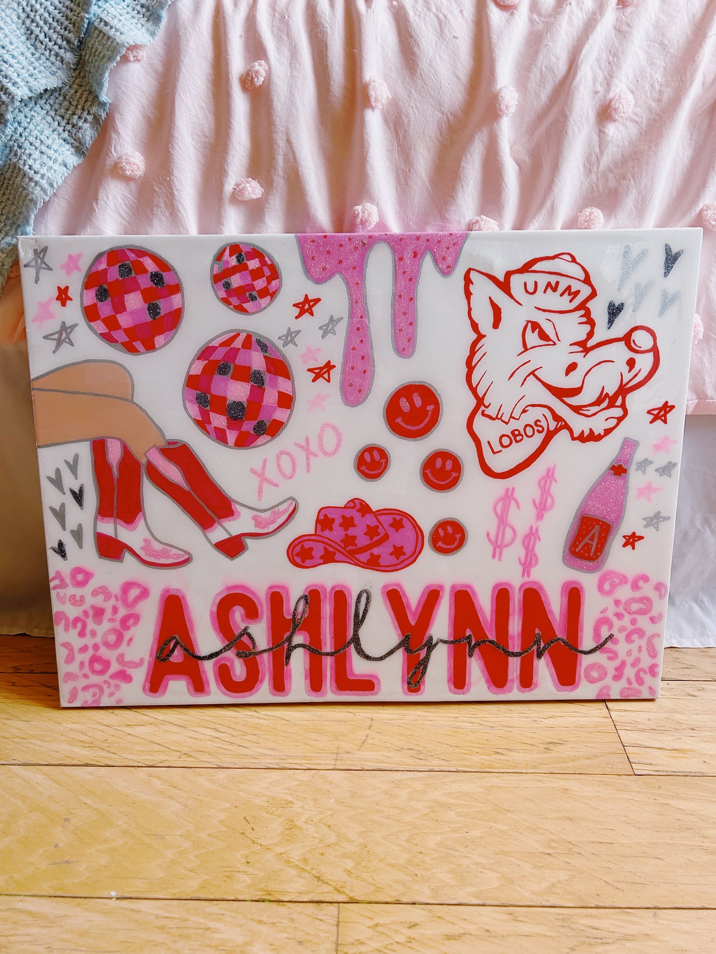 Preppy College Name Painting