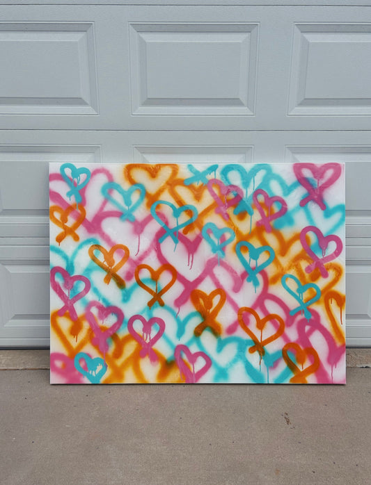 Graffiti Heart Painting