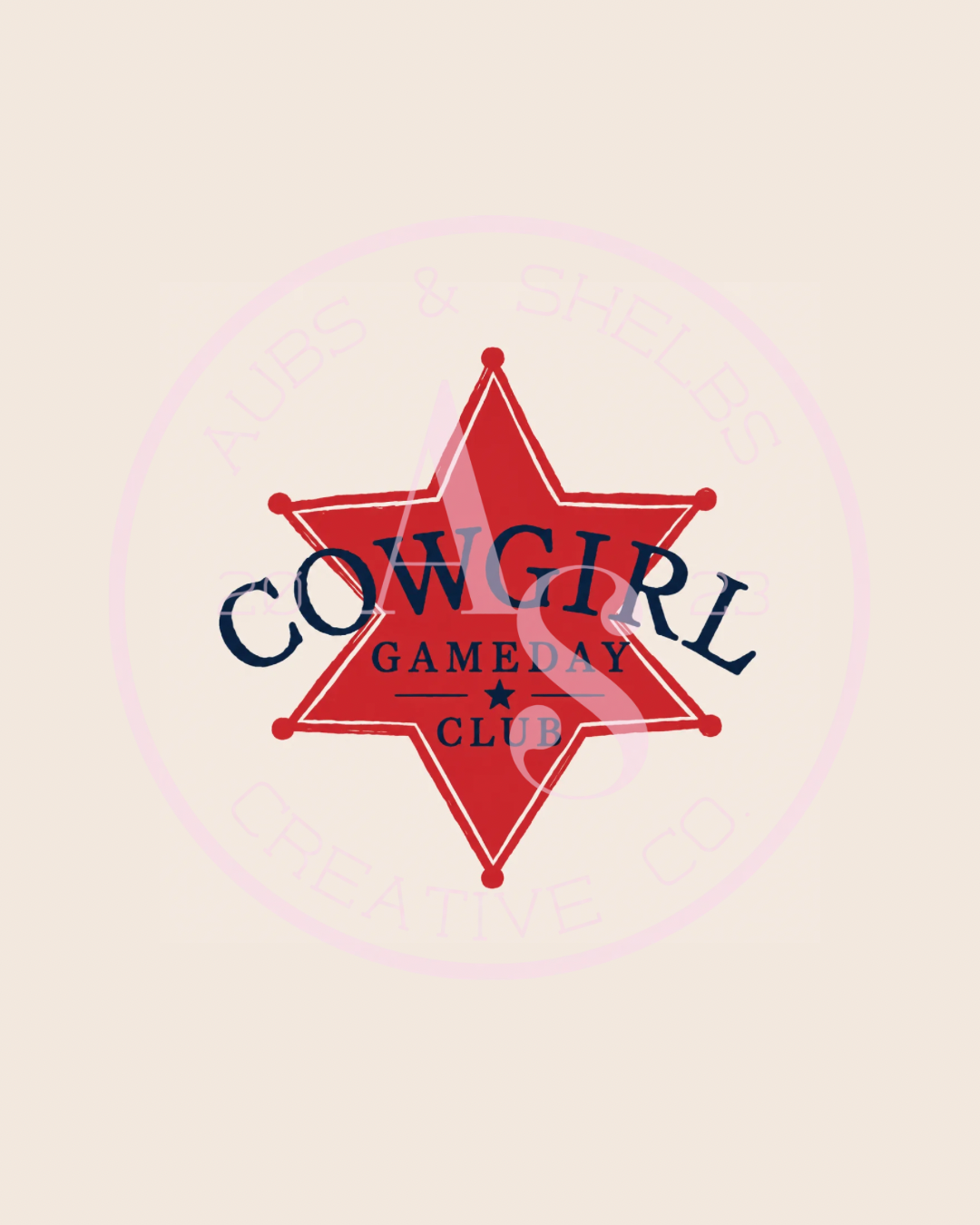 Cowgirl Gameday Club Star Button