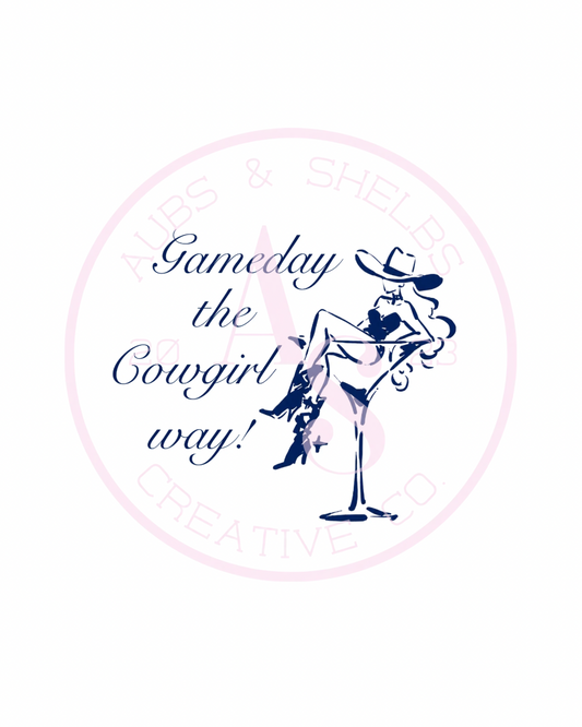 Cowgirl Martini Button